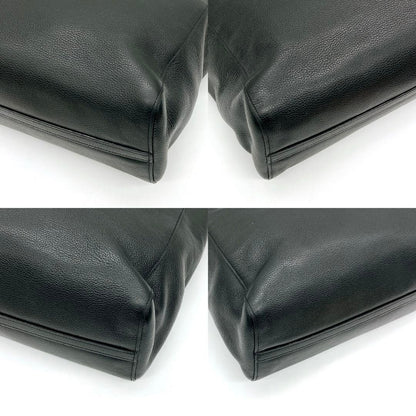 Prada 2way Bag Leather Black Gold Hardware A4 Logo