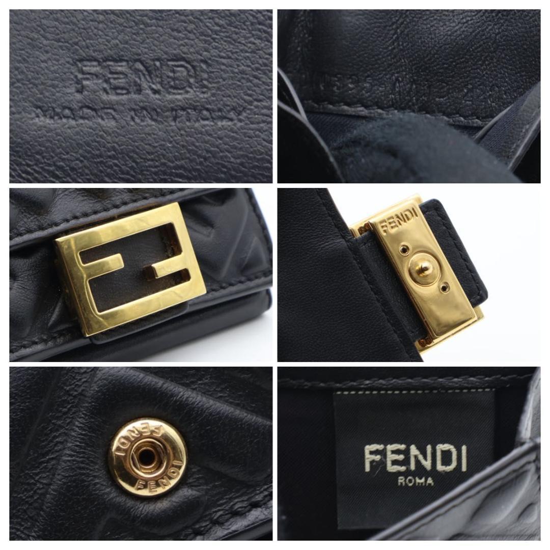 Fendi Baguette Trifold Wallet Zucca Pattern — view 7