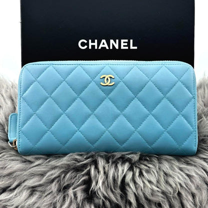 Chanel Wallet Quilted Round Zip LB — view 2