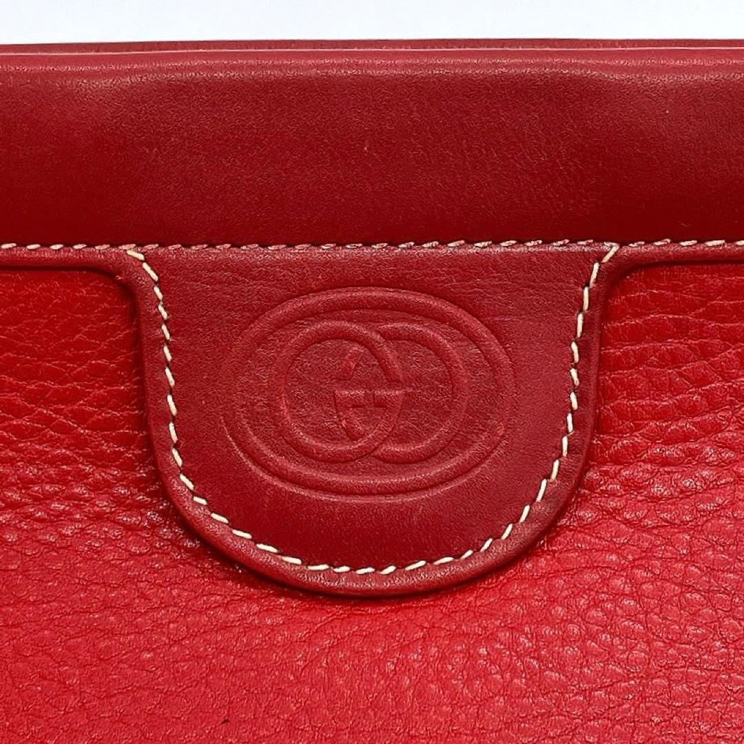 Gucci Shoulder Bag Leather Red