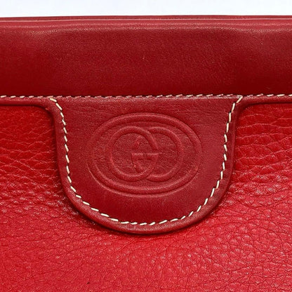 Gucci Shoulder Bag Leather Red
