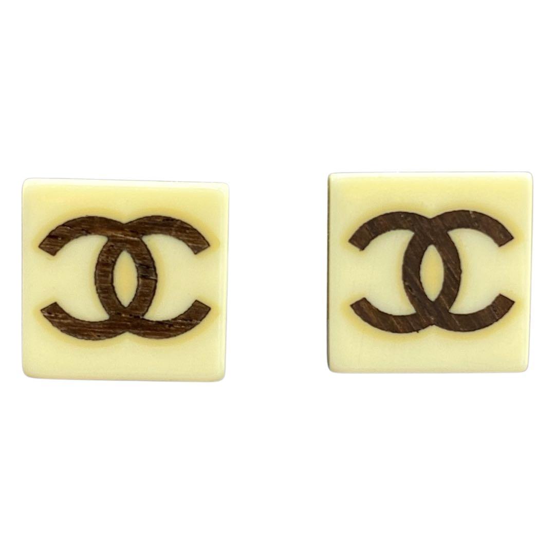 Chanel Coco Mark Square Earrings I_142