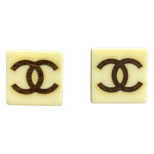 Chanel Coco Mark Square Earrings I_142