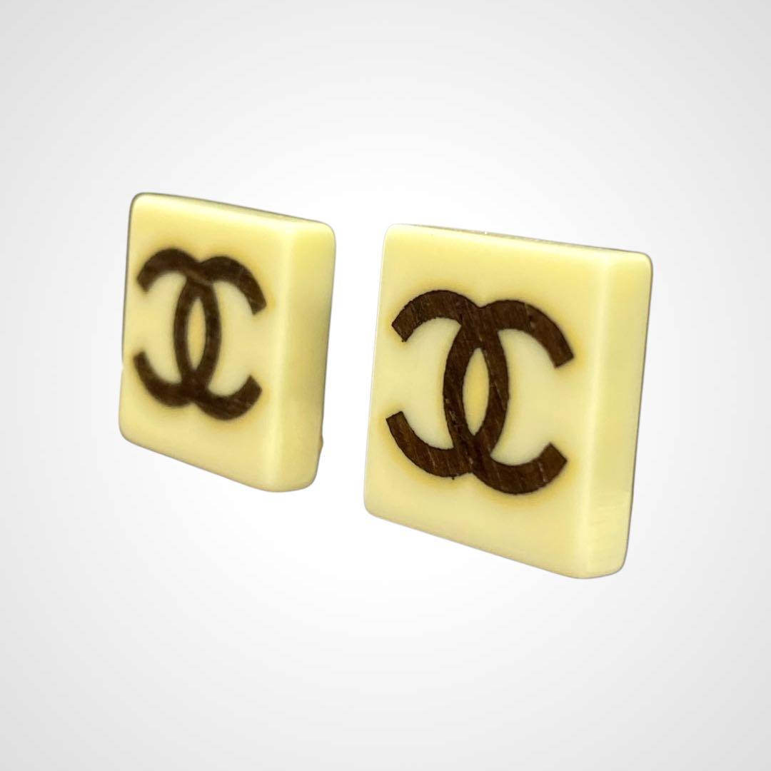 Chanel Coco Mark Square Earrings I_142