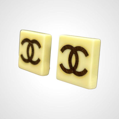 Chanel Coco Mark Square Earrings I_142