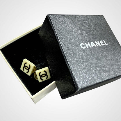 Chanel Coco Mark Square Earrings I_142