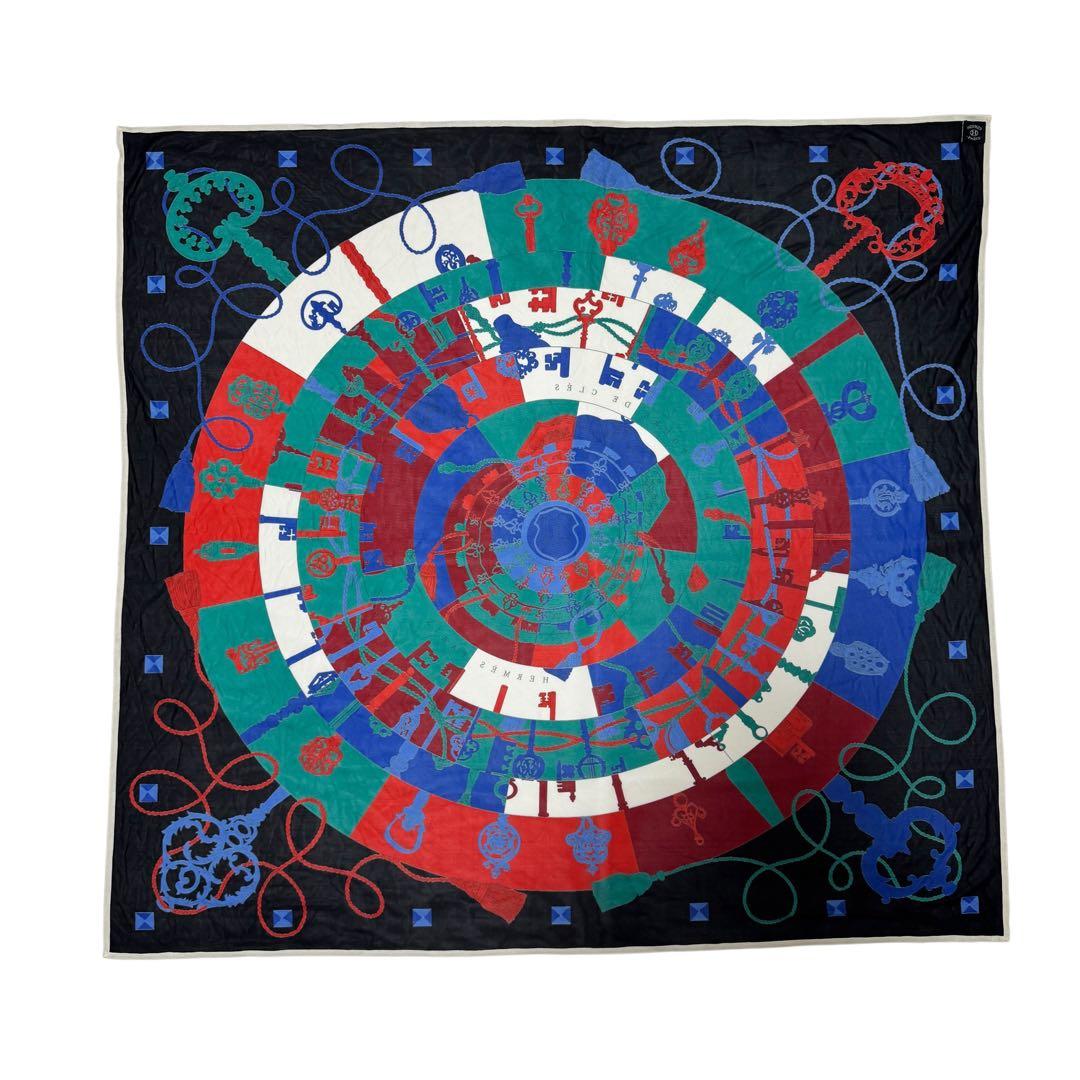 Hermes Carre 90 Tours de Cles Spiral to the Key Scarf — view 3