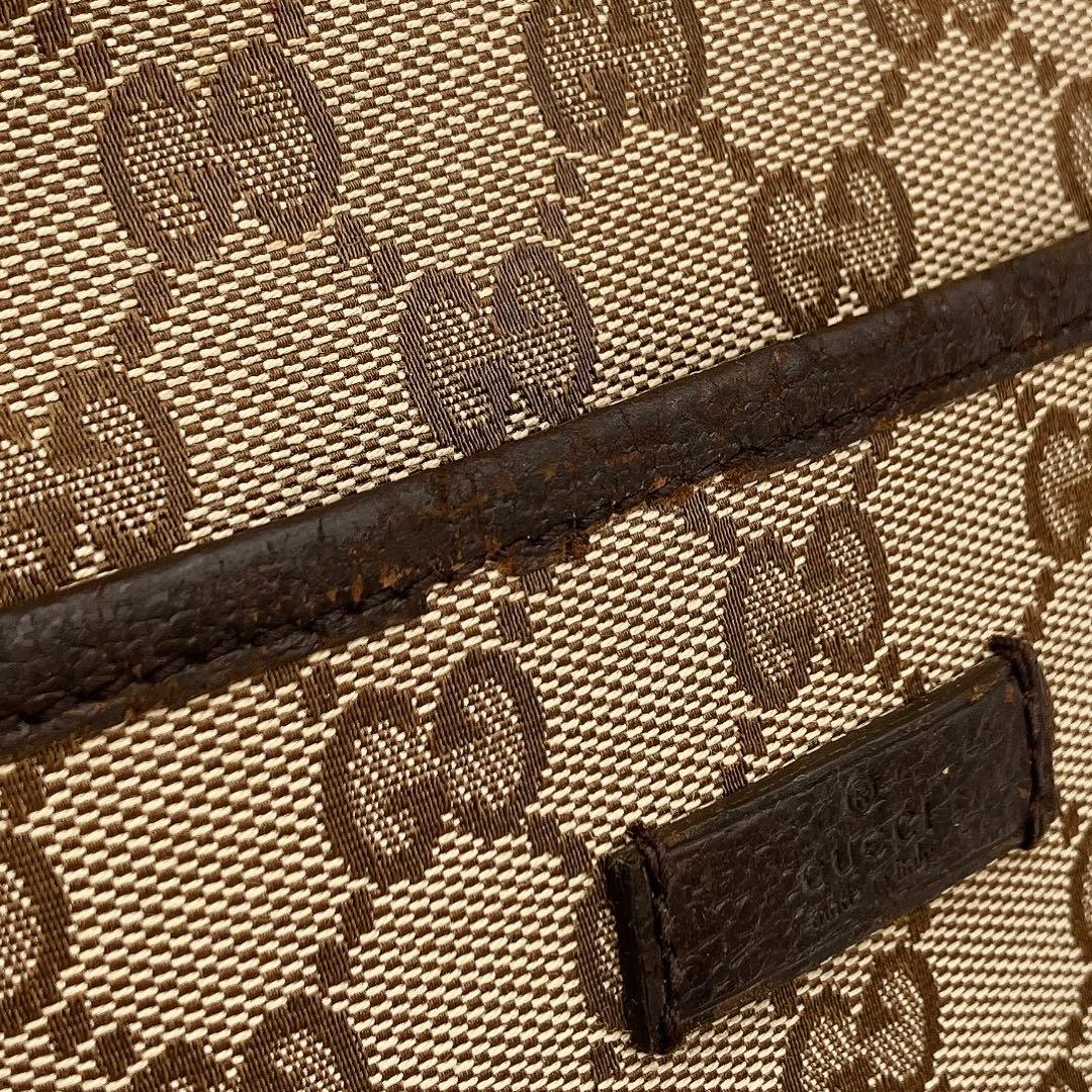 Gucci Shoulder Bag GG Canvas Brown Crossbody