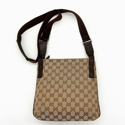 Gucci Shoulder Bag GG Canvas Brown Crossbody