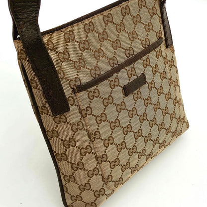 Gucci Shoulder Bag GG Canvas Brown Crossbody