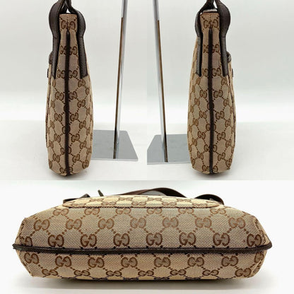 Gucci Shoulder Bag GG Canvas Brown Crossbody