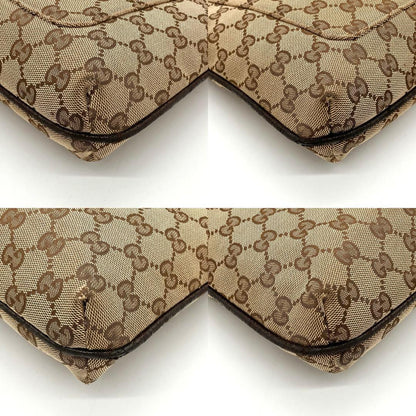 Gucci Shoulder Bag GG Canvas Brown Crossbody