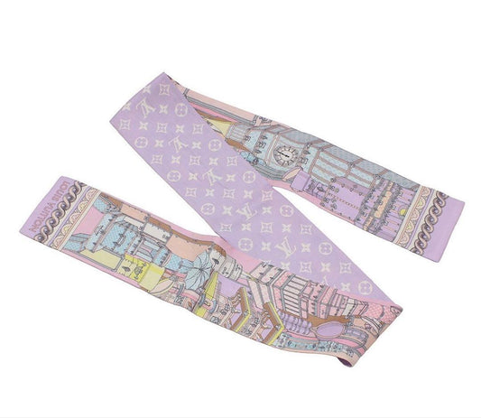 Louis Vuitton Bandeau Around the World Silk Scarf