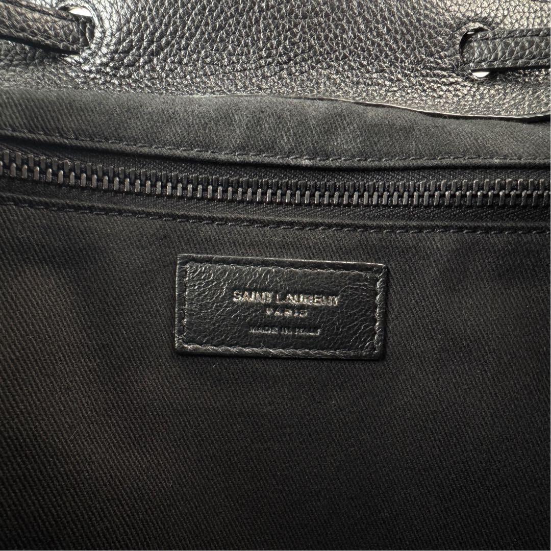 Saint Laurent Sac de Jour Backpack Gray Leather YSL — view 8