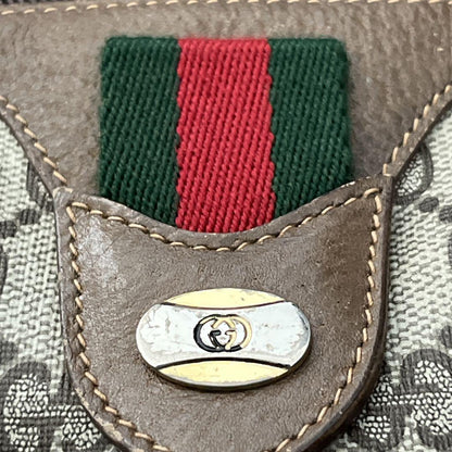 Old Gucci Shoulder Bag GG Supreme Sherry Line Mini Beige