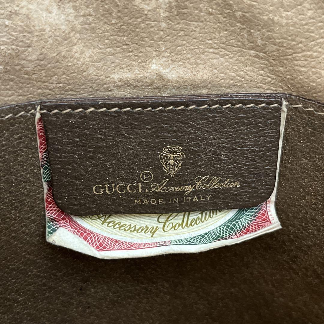 Old Gucci Shoulder Bag GG Supreme Sherry Line Mini Beige