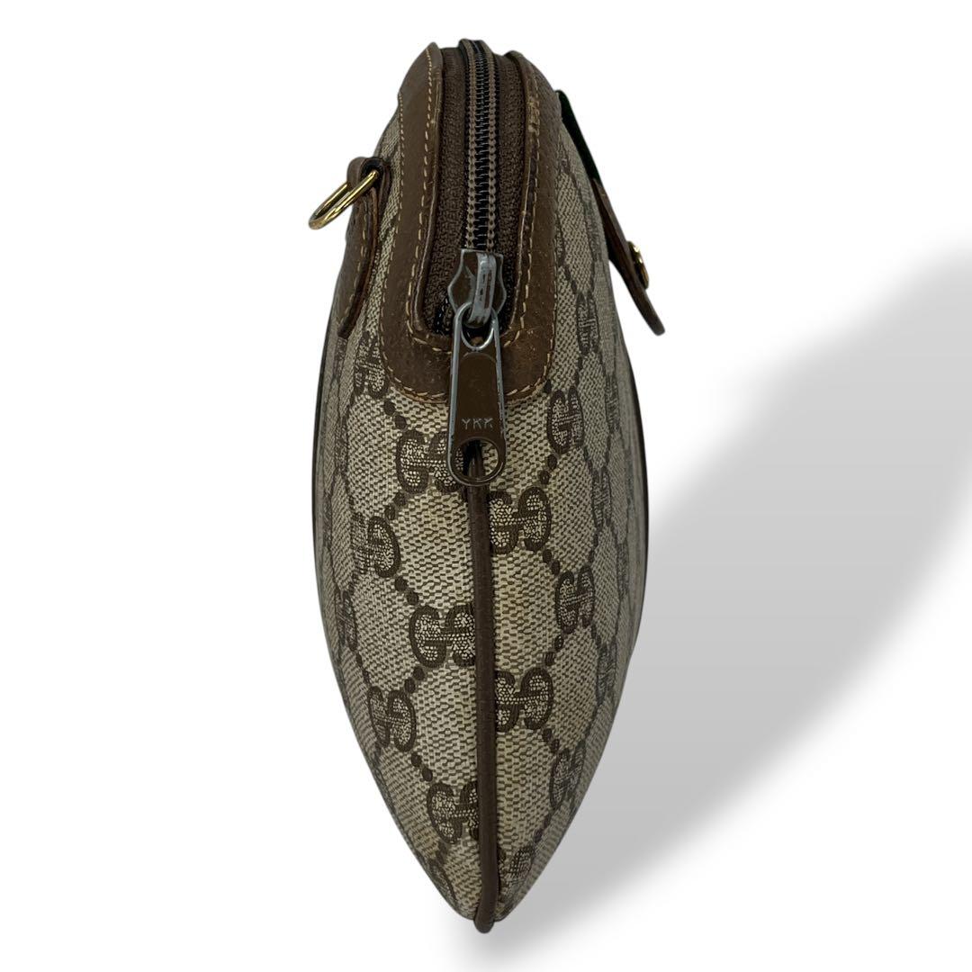 Old Gucci Shoulder Bag GG Supreme Sherry Line Mini Beige