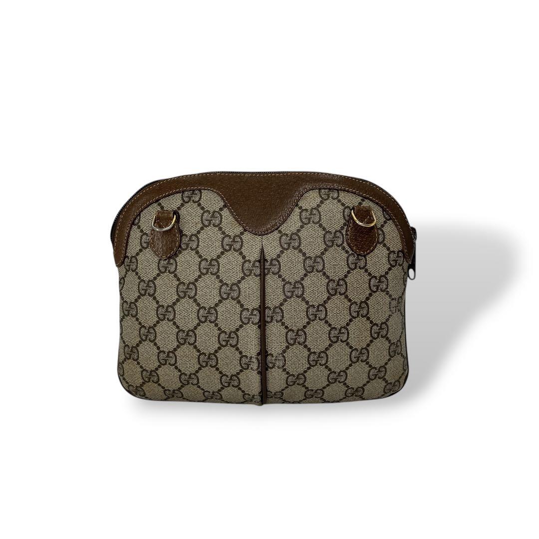 Old Gucci Shoulder Bag GG Supreme Sherry Line Mini Beige