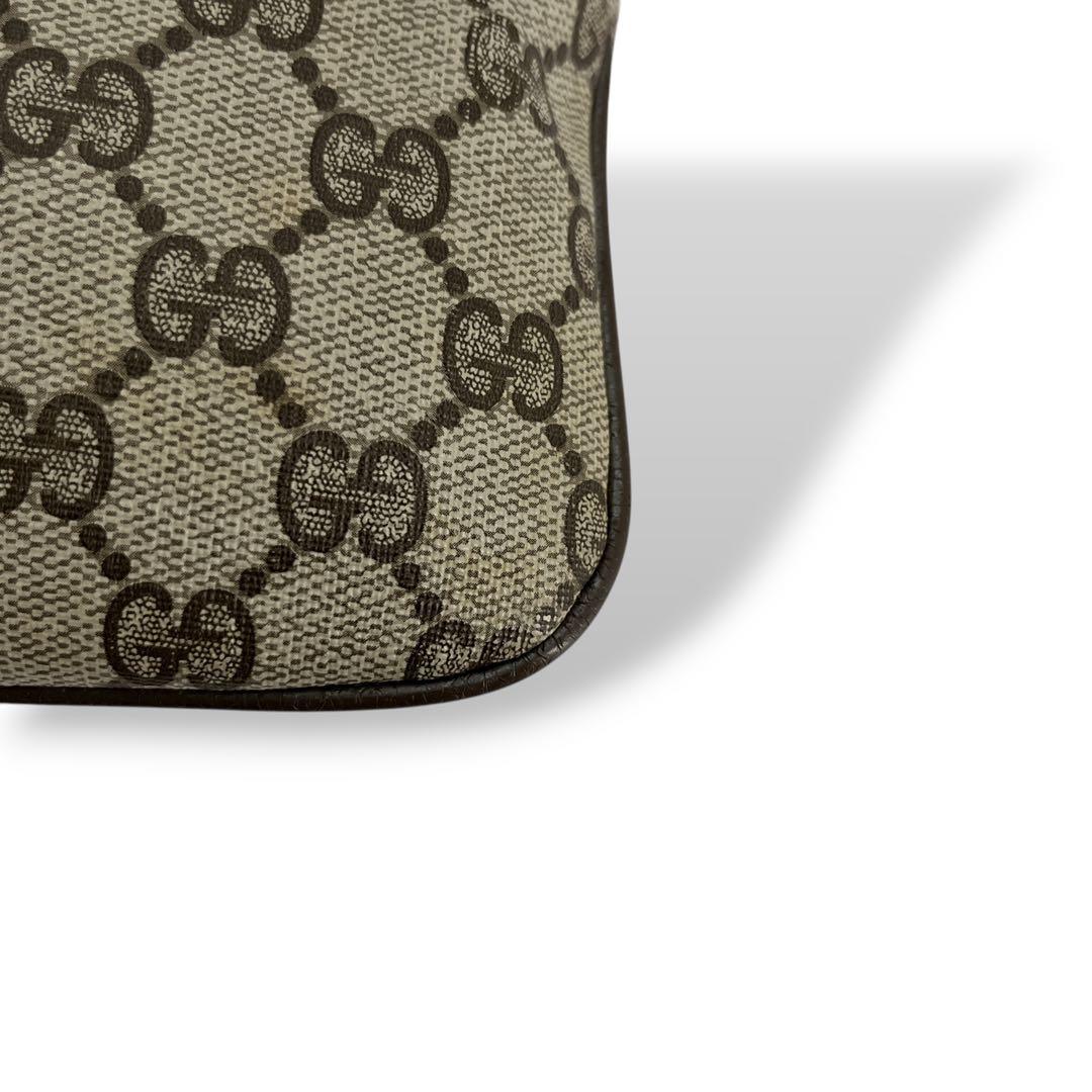 Old Gucci Shoulder Bag GG Supreme Sherry Line Mini Beige