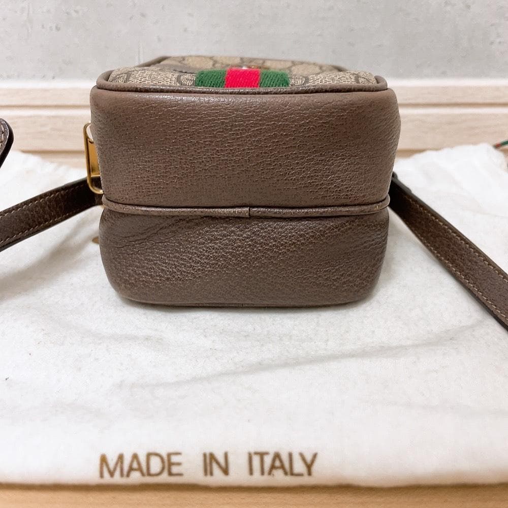 Gucci Ophidia Shoulder Bag GG Supreme Canvas Sherry