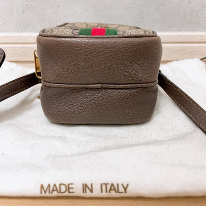 Gucci Ophidia Shoulder Bag GG Supreme Canvas Sherry