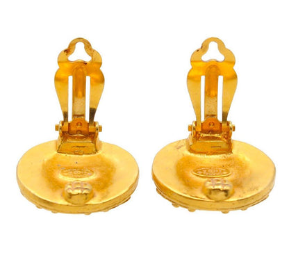 Ultra Chanel Coco Mark Round Earrings