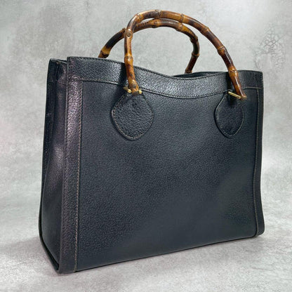 Gucci Handbag Diana Bamboo Black Leather