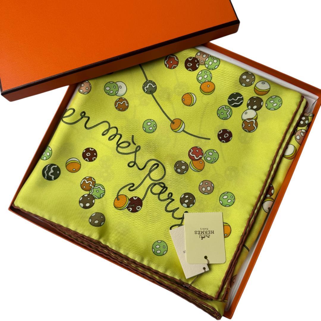 Hermes Tagged Carre 90 Dancing Pearls Scarf