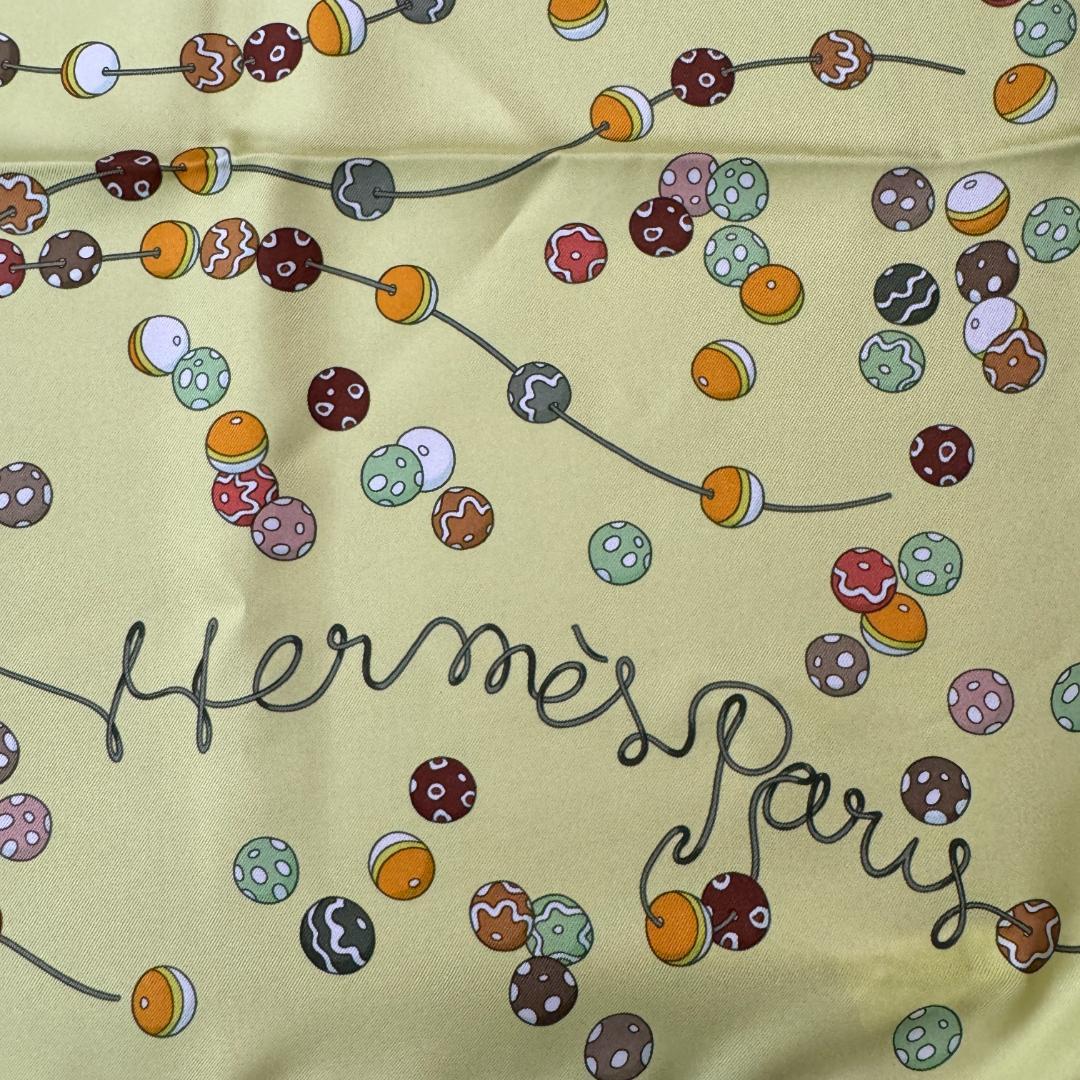 Hermes Tagged Carre 90 Dancing Pearls Scarf — view 4