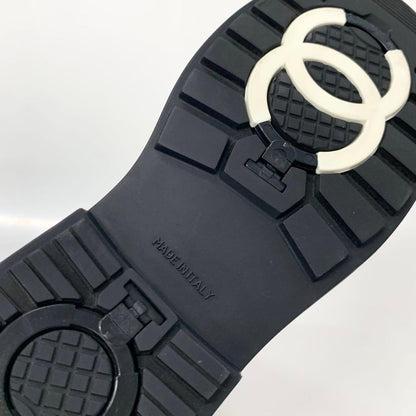 Chanel Coco Mark Suede Snow Boots Navy