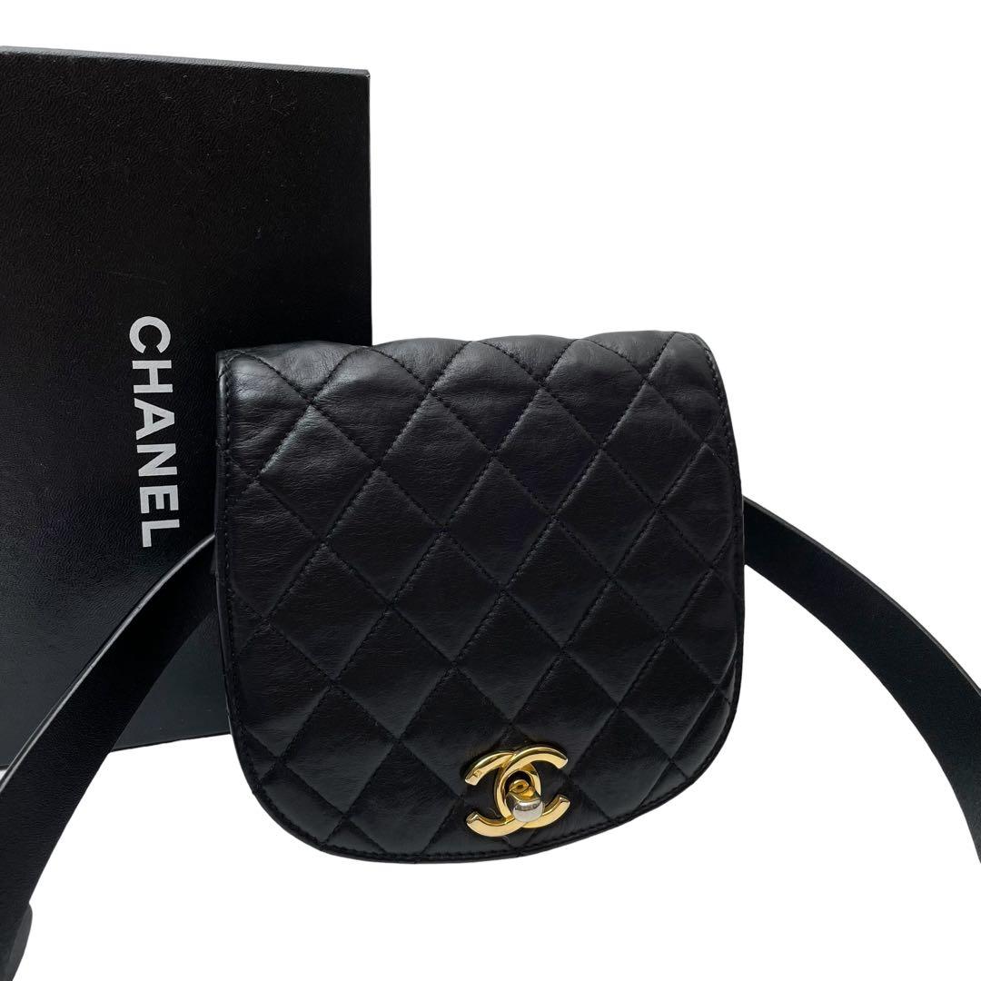 Chanel Quilted Lambskin CC Logo Waist Belt Bag