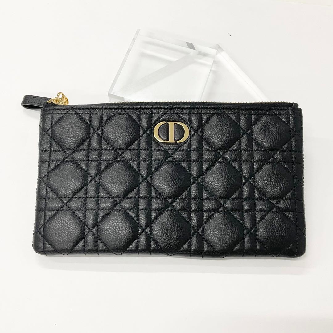 Dior Caro Cannage CD Logo Slim Pouch — view 2