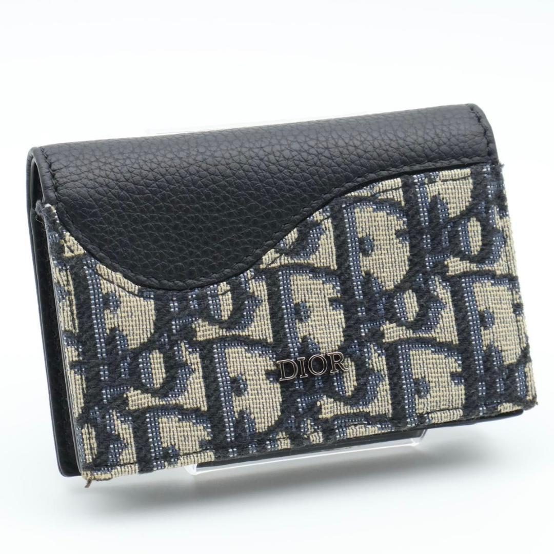 Dior Oblique Saddle Card Case Black