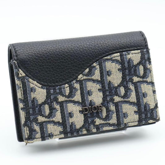 Dior Oblique Saddle Card Case Black