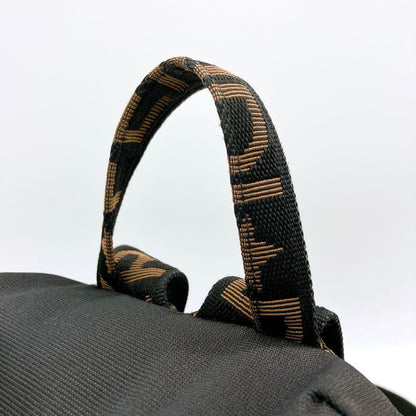 Fendi Backpack Gold Hardware Logo Line Black