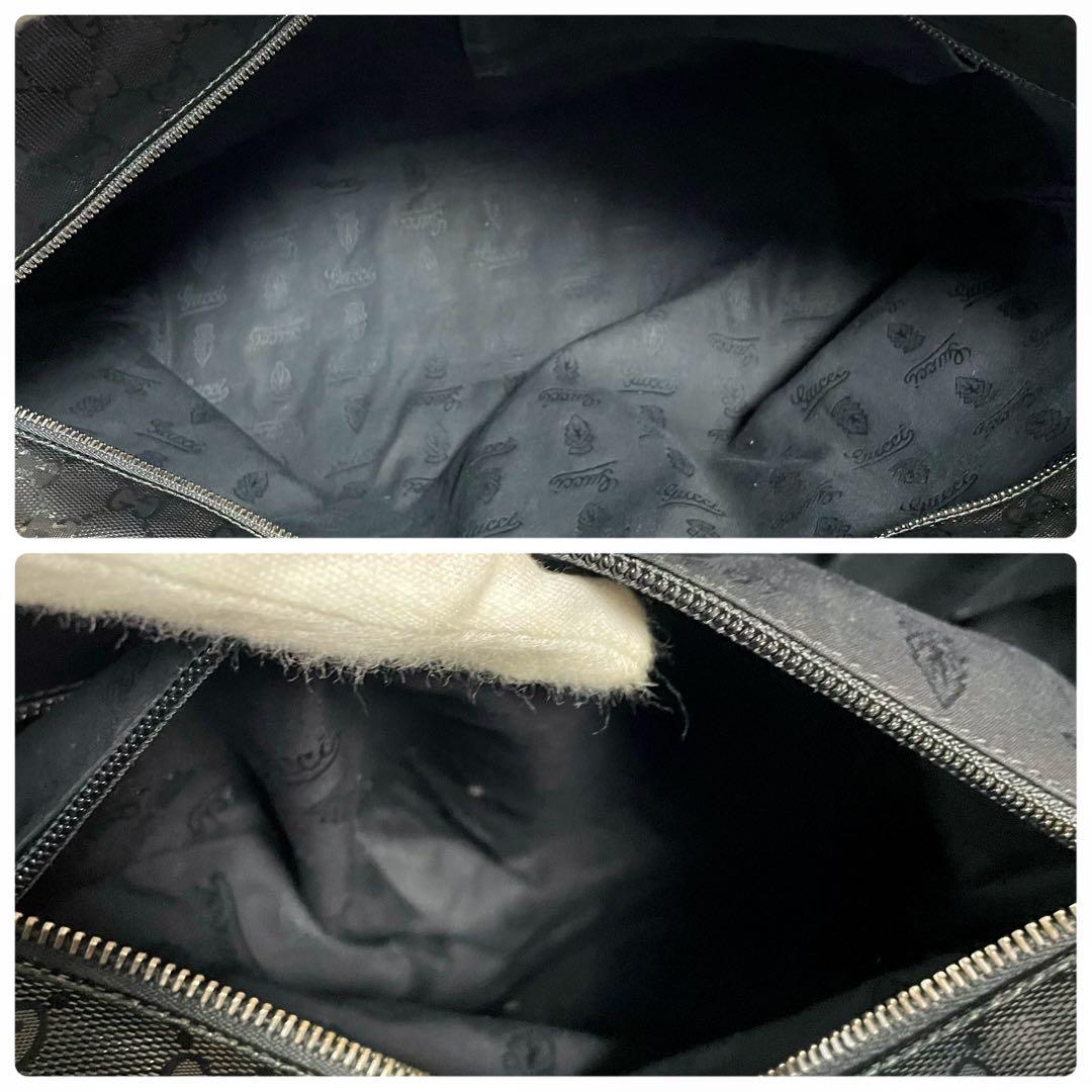 Gucci GG Supreme Hand Tote Bag Leather Black — view 8