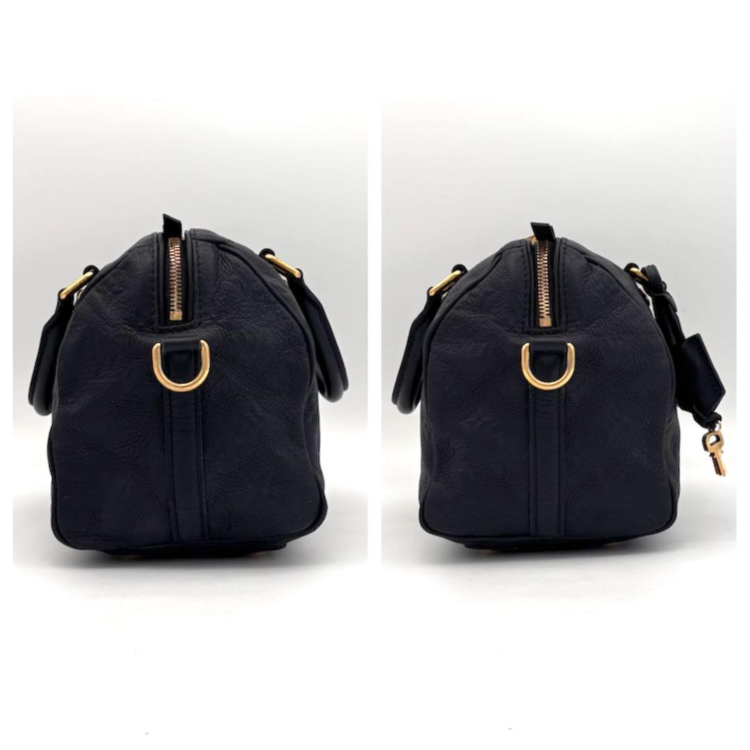 Louis Vuitton Monogram Empreinte Speedy Bandouliere 25 Navy Handbag — view 6
