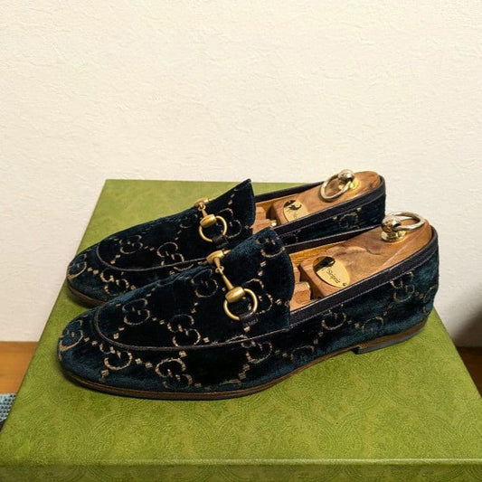 Gucci Horsebit Loafers Jordaan Velvet 7