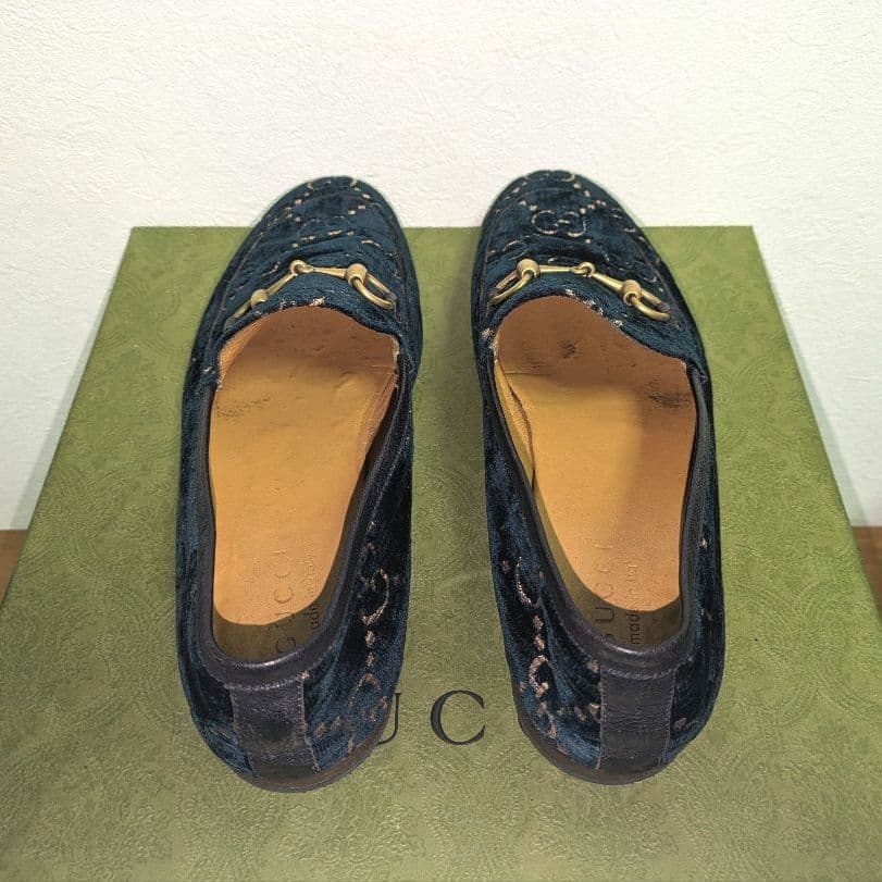 Gucci Horsebit Loafers Jordaan Velvet 7