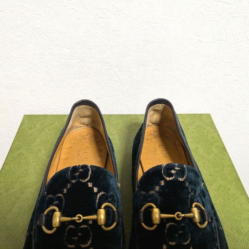 Gucci Horsebit Loafers Jordaan Velvet 7