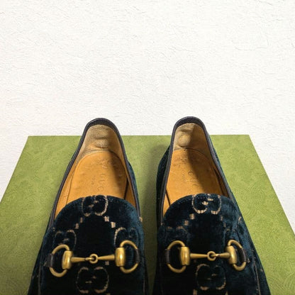 Gucci Horsebit Loafers Jordaan Velvet 7