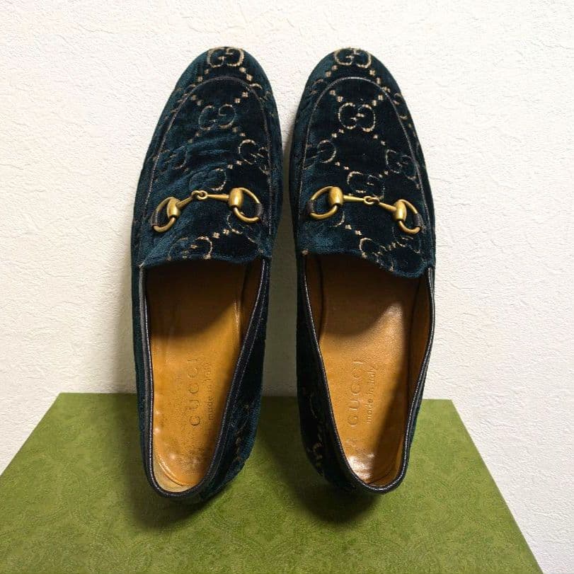 Gucci Horsebit Loafers Jordaan Velvet 7