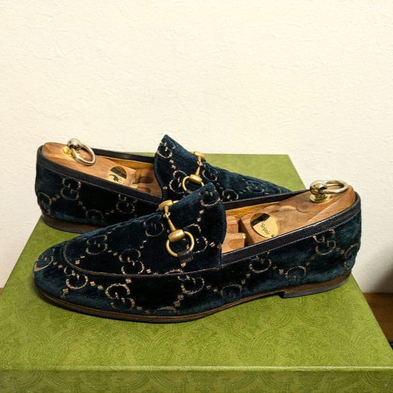 Gucci Horsebit Loafers Jordaan Velvet 7