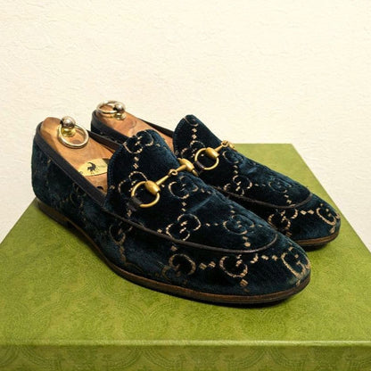 Gucci Horsebit Loafers Jordaan Velvet 7