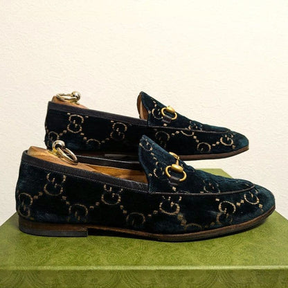 Gucci Horsebit Loafers Jordaan Velvet 7