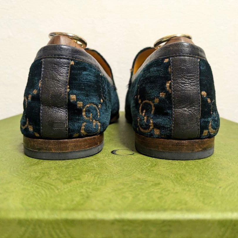 Gucci Horsebit Loafers Jordaan Velvet 7