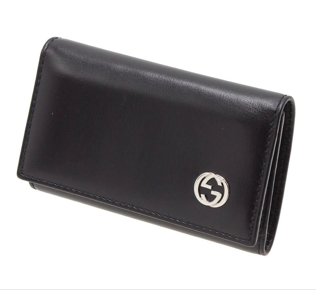 Unused Gucci Interlocking G Leather 6-series Key Case