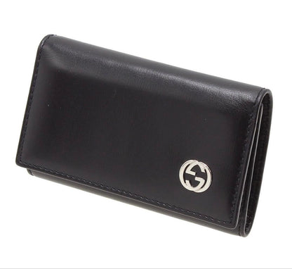 Unused Gucci Interlocking G Leather 6-series Key Case