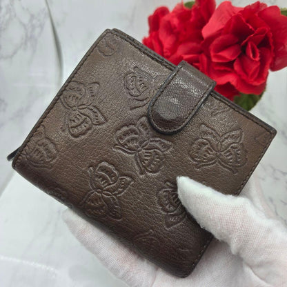 Bottega Veneta Fold Wallet Butterfly Leather Brown