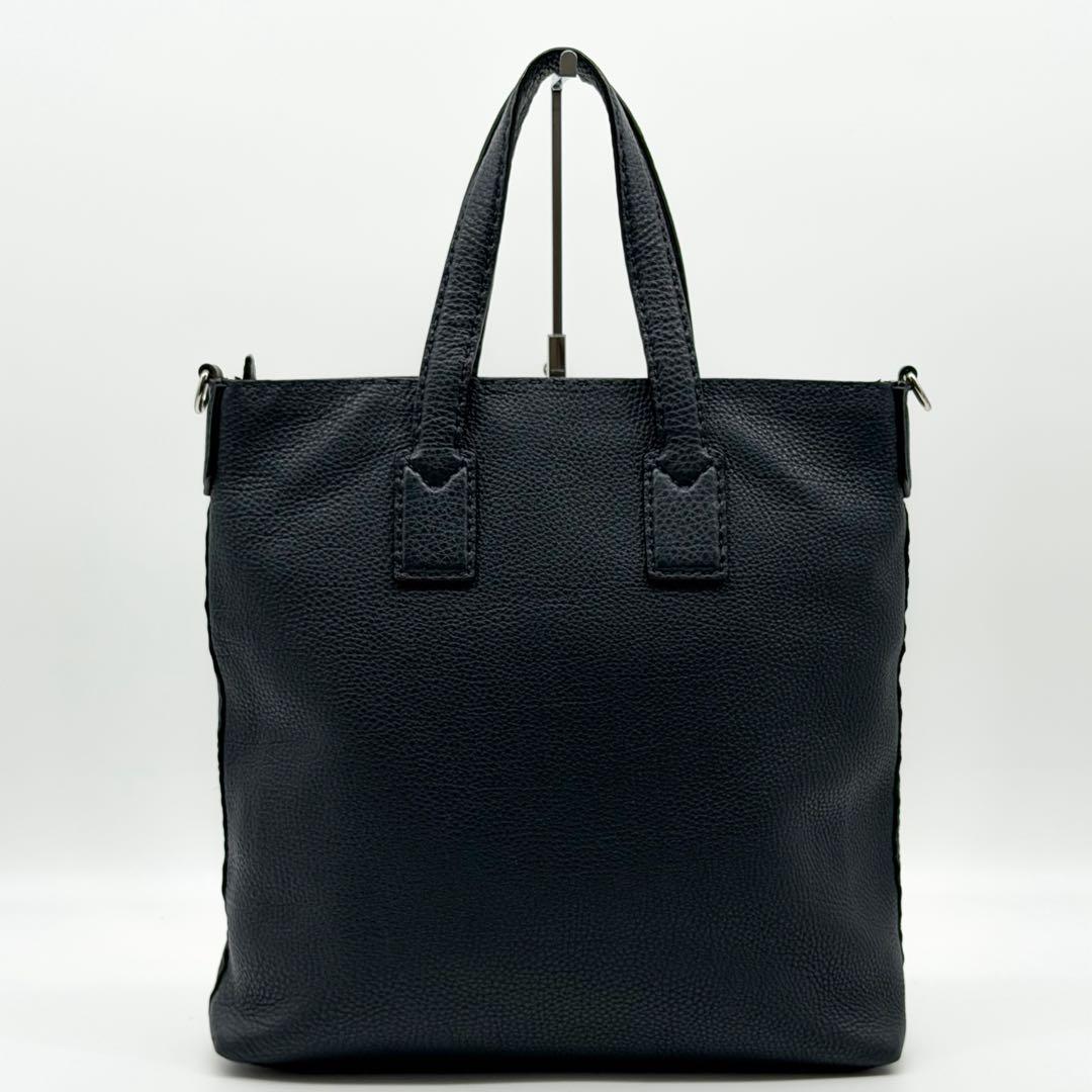 Fendi Selleria Peekaboo Tote Bag Navy 2-Way — view 3